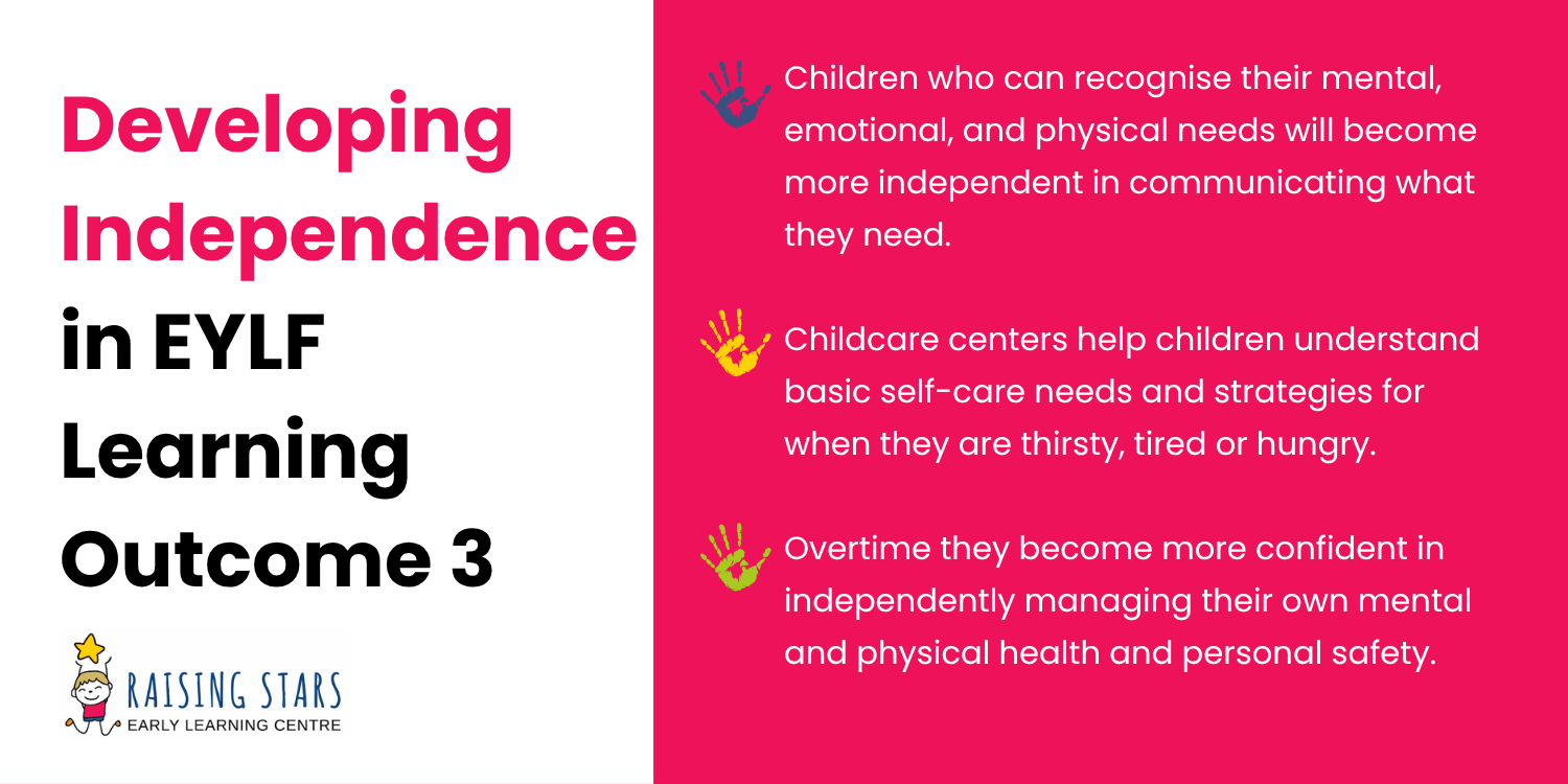 ELYF Learning Outcome 3 and independence
