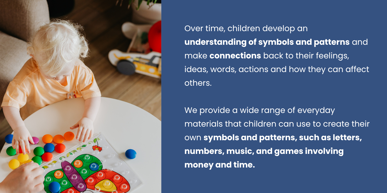 Children learning to understand symbols and patterns
