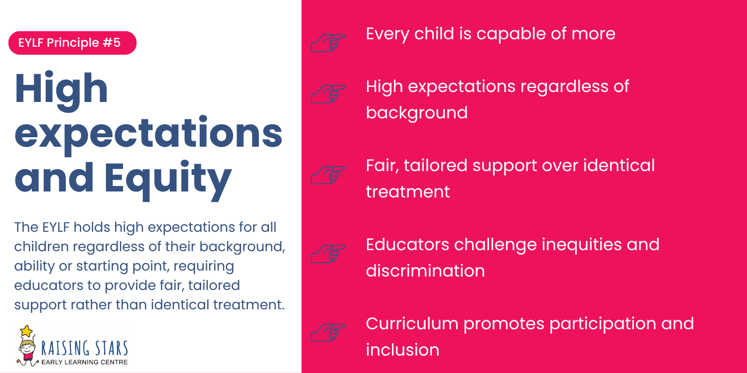 eylf principles 5 high expectations and equity